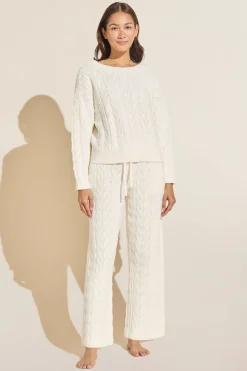 Cable Knit Recycled Sweater Straight Leg Pant-Eberjey New