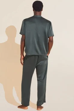 Charles Washable Silk Short Sleeve & Pant Pj Set-Eberjey New