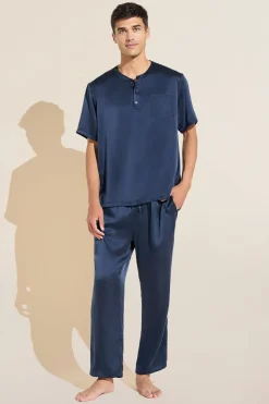 Charles Washable Silk Short Sleeve & Pant Pj Set-Eberjey Hot
