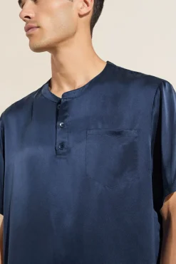 Charles Washable Silk Short Sleeve & Pant Pj Set-Eberjey Hot