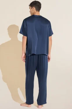 Charles Washable Silk Short Sleeve & Pant Pj Set-Eberjey Hot