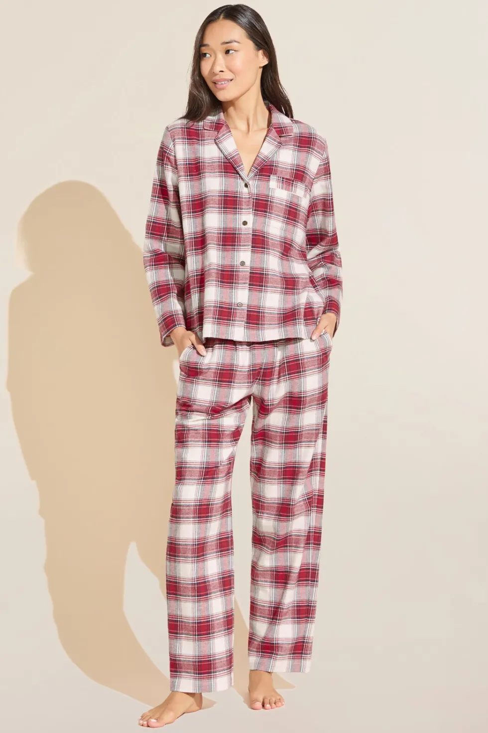 Flannel Long Pj Set-Eberjey Cheap