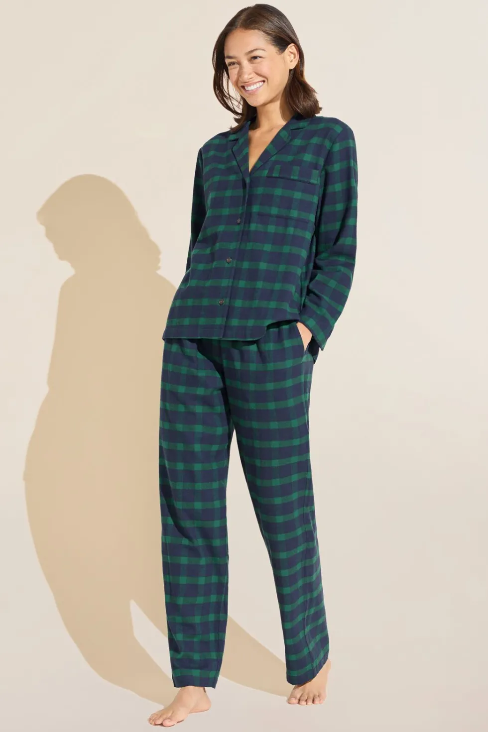 Flannel Long Pj Set-Eberjey Flash Sale
