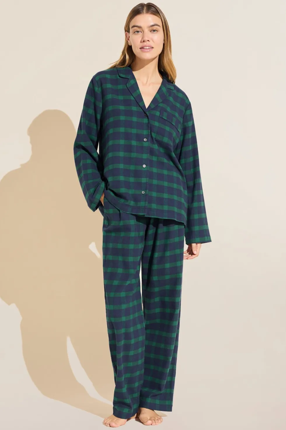 Flannel Long Pj Set-Eberjey Flash Sale