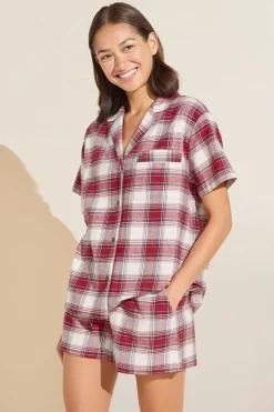 Flannel Short Pj Set-Eberjey Cheap