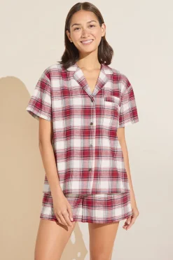 Flannel Short Pj Set-Eberjey Cheap