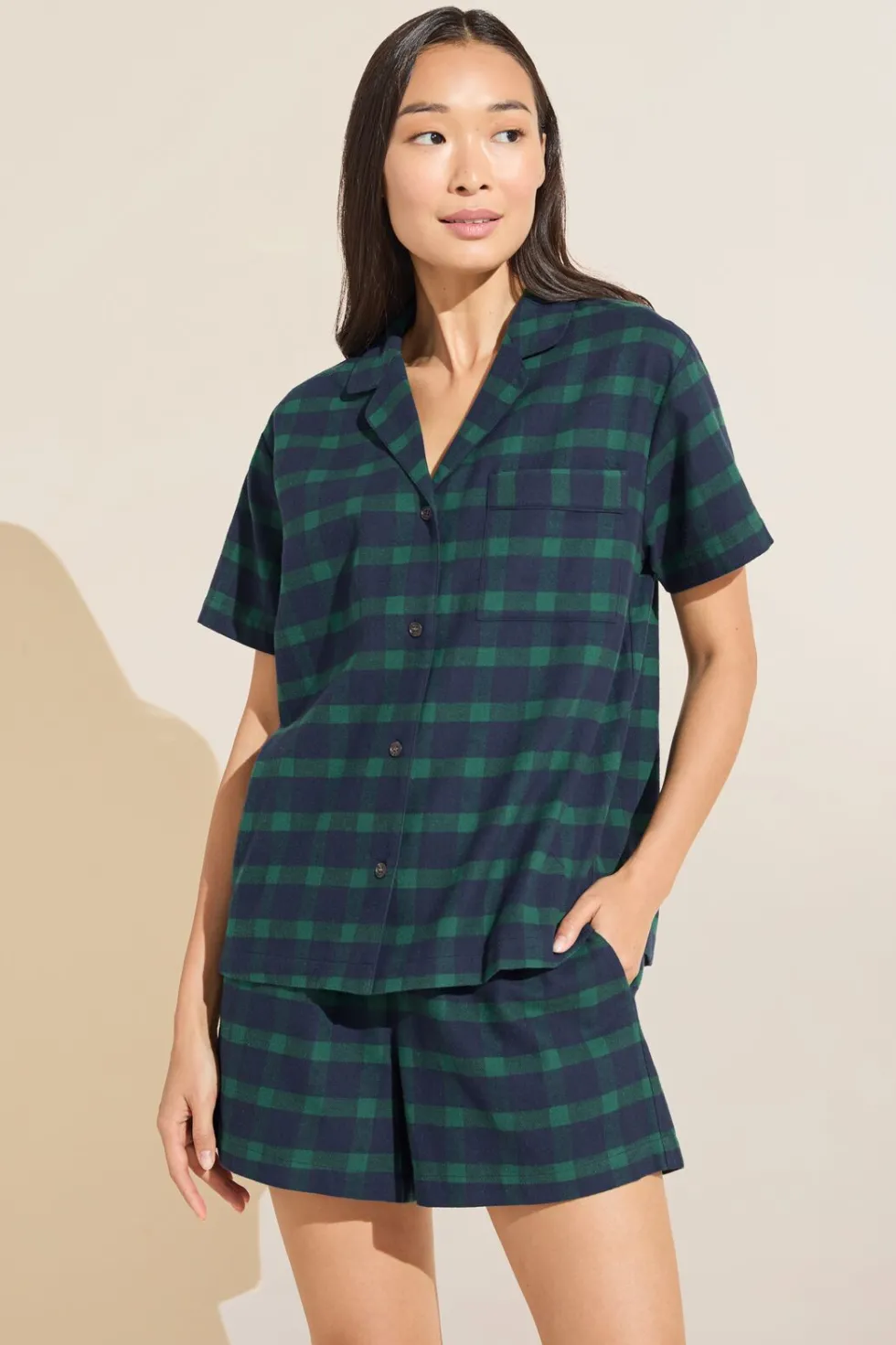 Flannel Short Pj Set-Eberjey Online