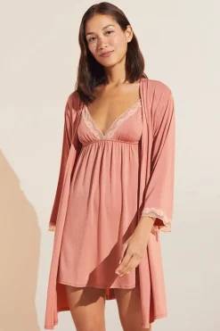 Flora Tencel Modal 3/4 Sleeve Robe-Eberjey New