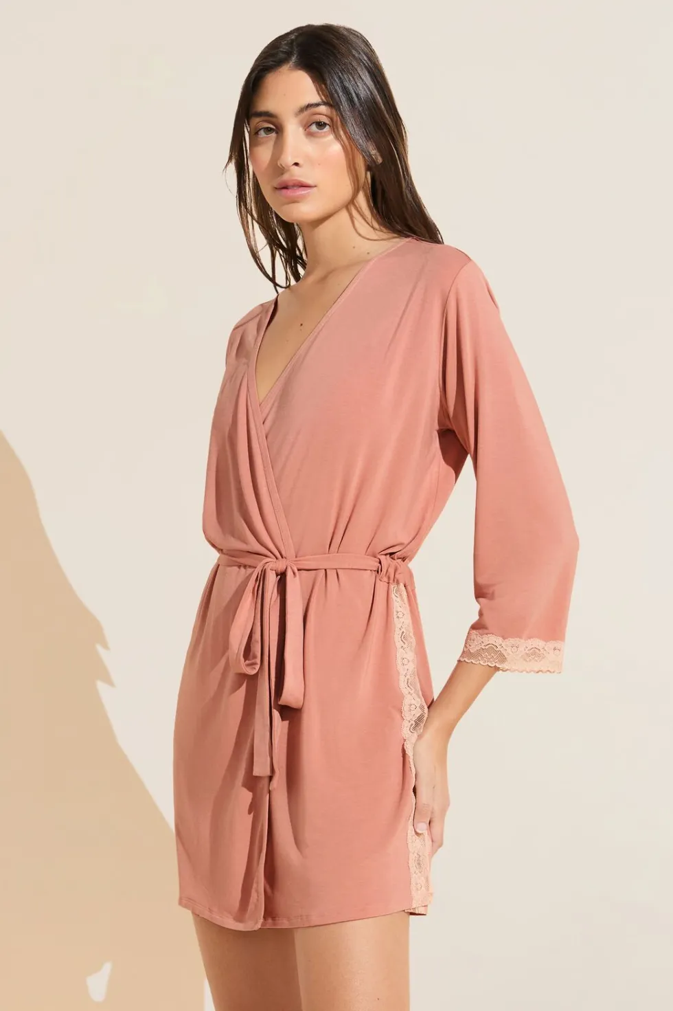 Flora Tencel Modal 3/4 Sleeve Robe-Eberjey New
