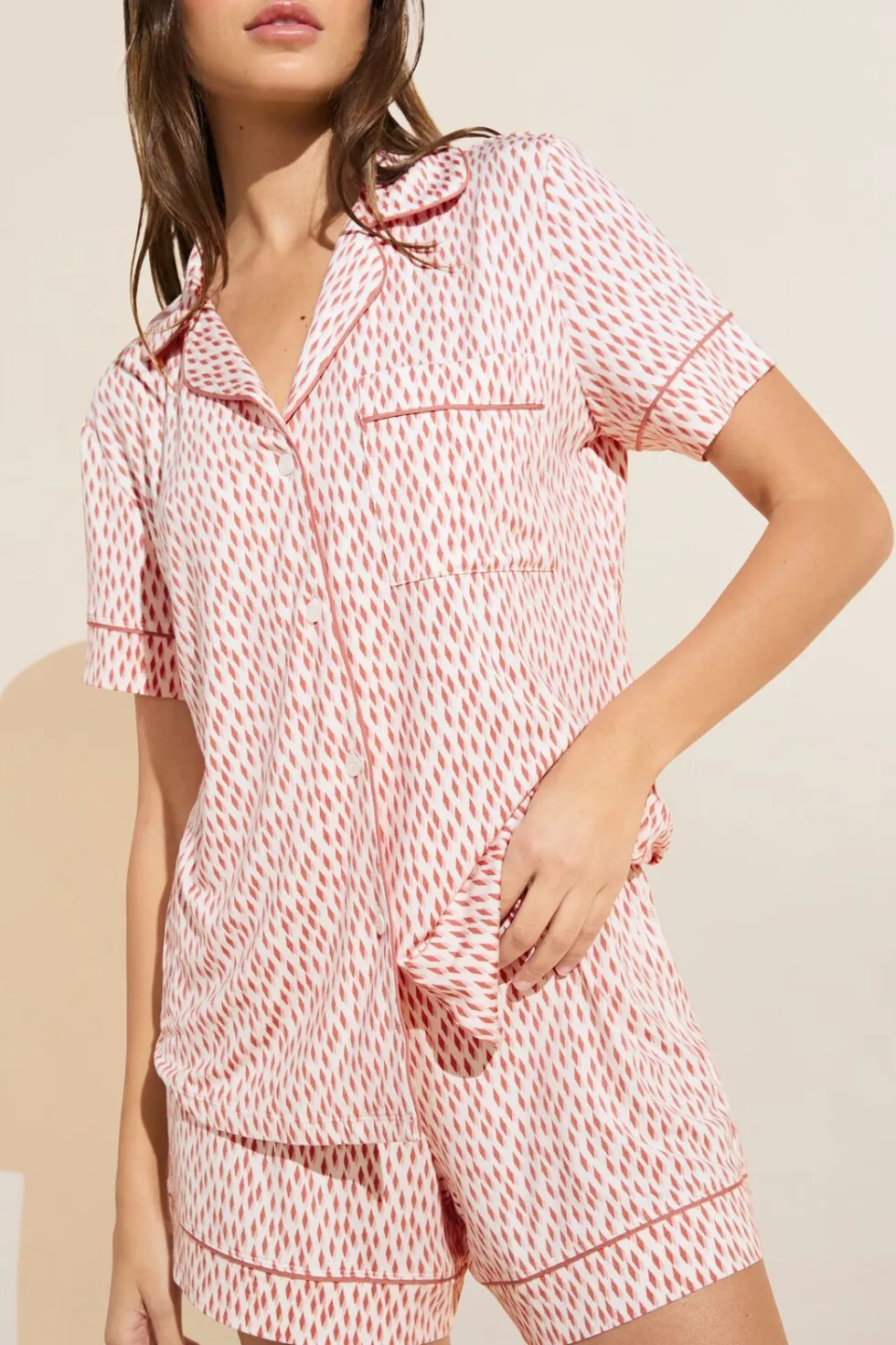 Gisele Printed Tencel Modal Relaxed Short Pj Set-Eberjey Shop