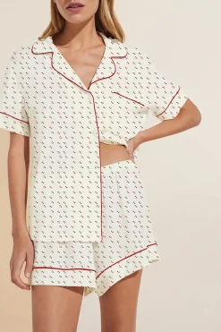 Gisele Printed Tencel Modal Relaxed Short Pj Set-Eberjey Discount