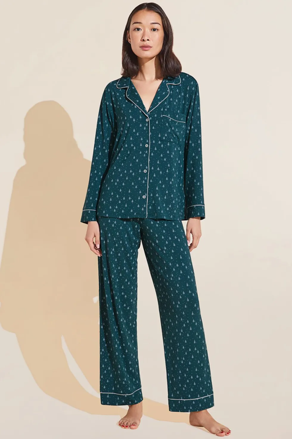 Gisele Printed Tencel Modal Long Pj Set-Eberjey Store