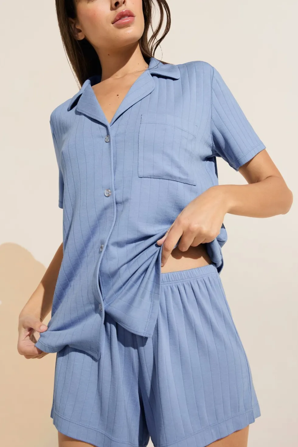 Gisele Tencel Modal Rib Relaxed Short Pj Set-Eberjey Outlet