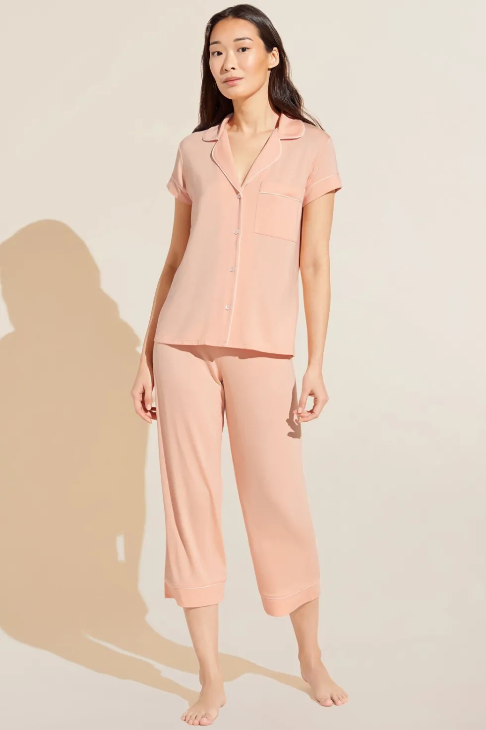 Gisele Tencel Modal Short Sleeve Cropped Pj Set-Eberjey Flash Sale