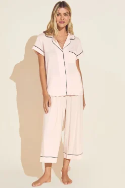 Gisele Tencel Modal Short Sleeve Cropped Pj Set-Eberjey Cheap