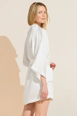 Inez Textured Washable Silk Short Robe-Eberjey Online