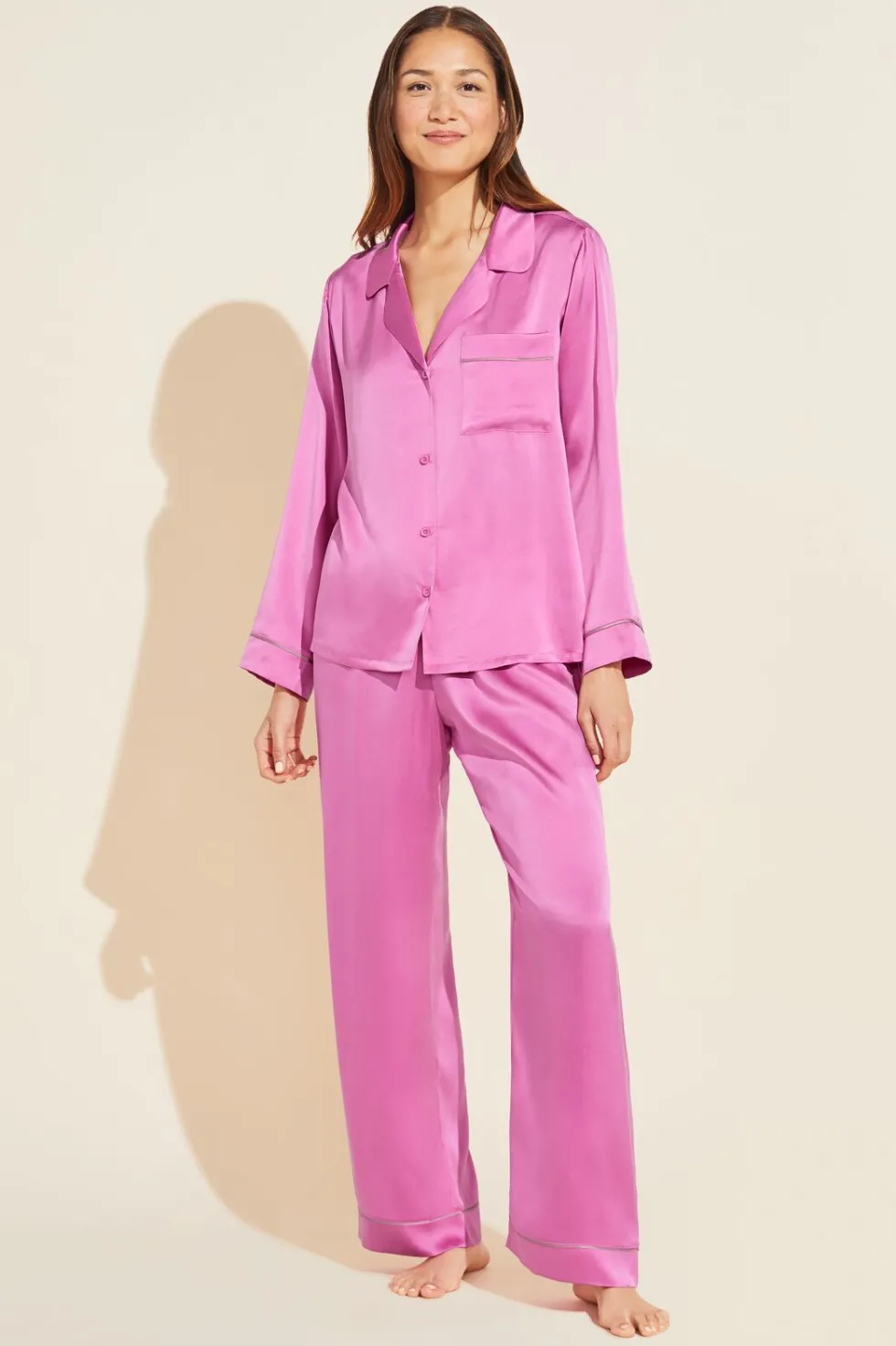 Inez Washable Silk Long Pj Set-Eberjey Online