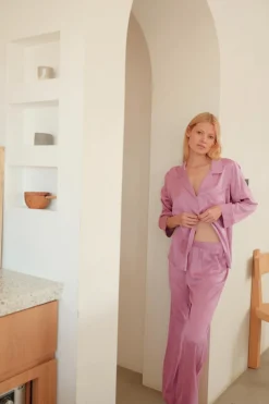 Inez Washable Silk Long Pj Set-Eberjey Cheap