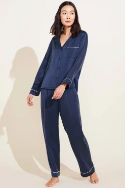 Inez Washable Silk Long Pj Set-Eberjey Clearance