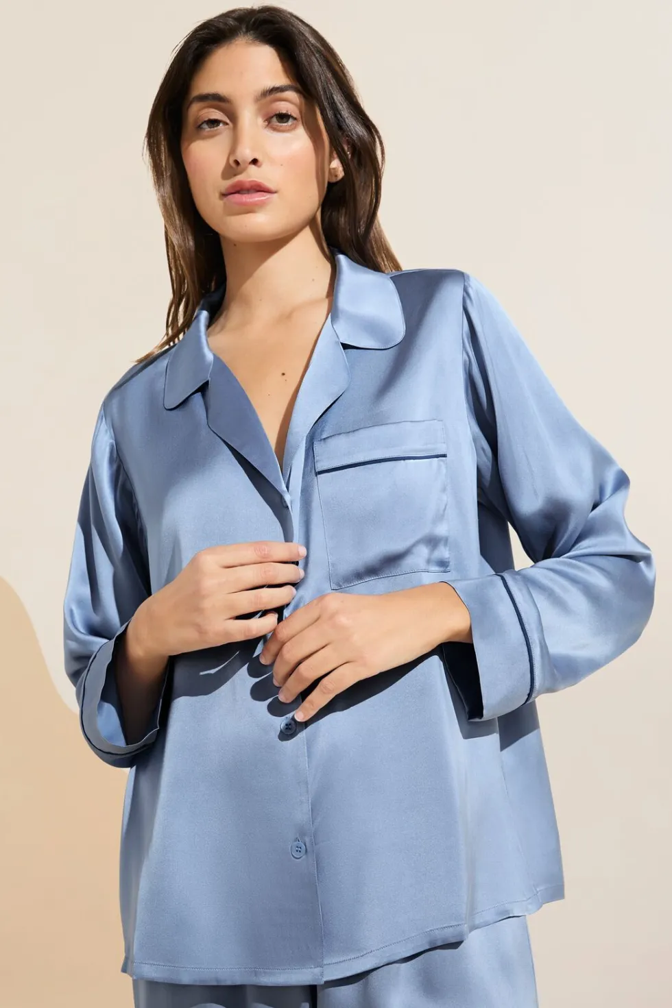 Inez Washable Silk Long Pj Set-Eberjey Shop