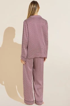 Inez Washable Silk Printed Long Pj Set-Eberjey Cheap
