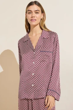 Inez Washable Silk Printed Long Pj Set-Eberjey Cheap