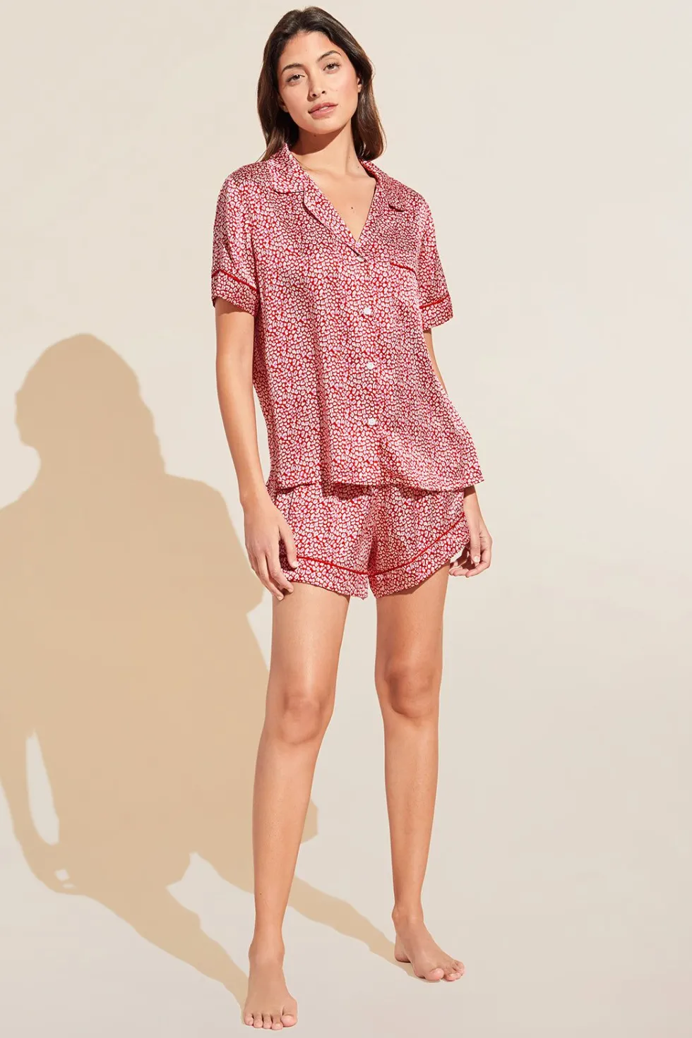 Inez Washable Silk Printed Short Pj Set-Eberjey New
