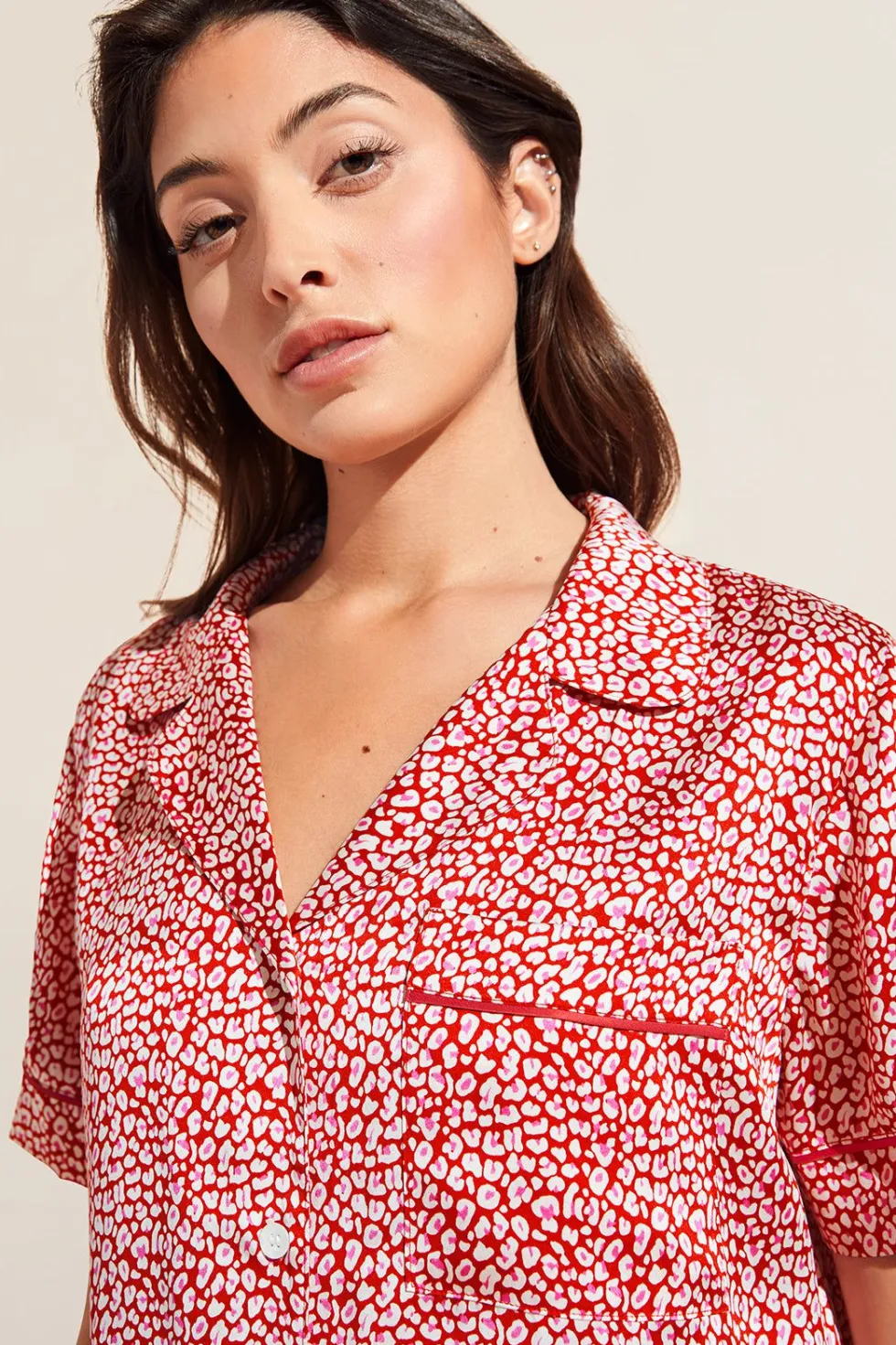 Inez Washable Silk Printed Short Pj Set-Eberjey New