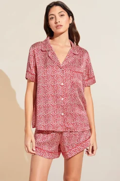 Inez Washable Silk Printed Short Pj Set-Eberjey New