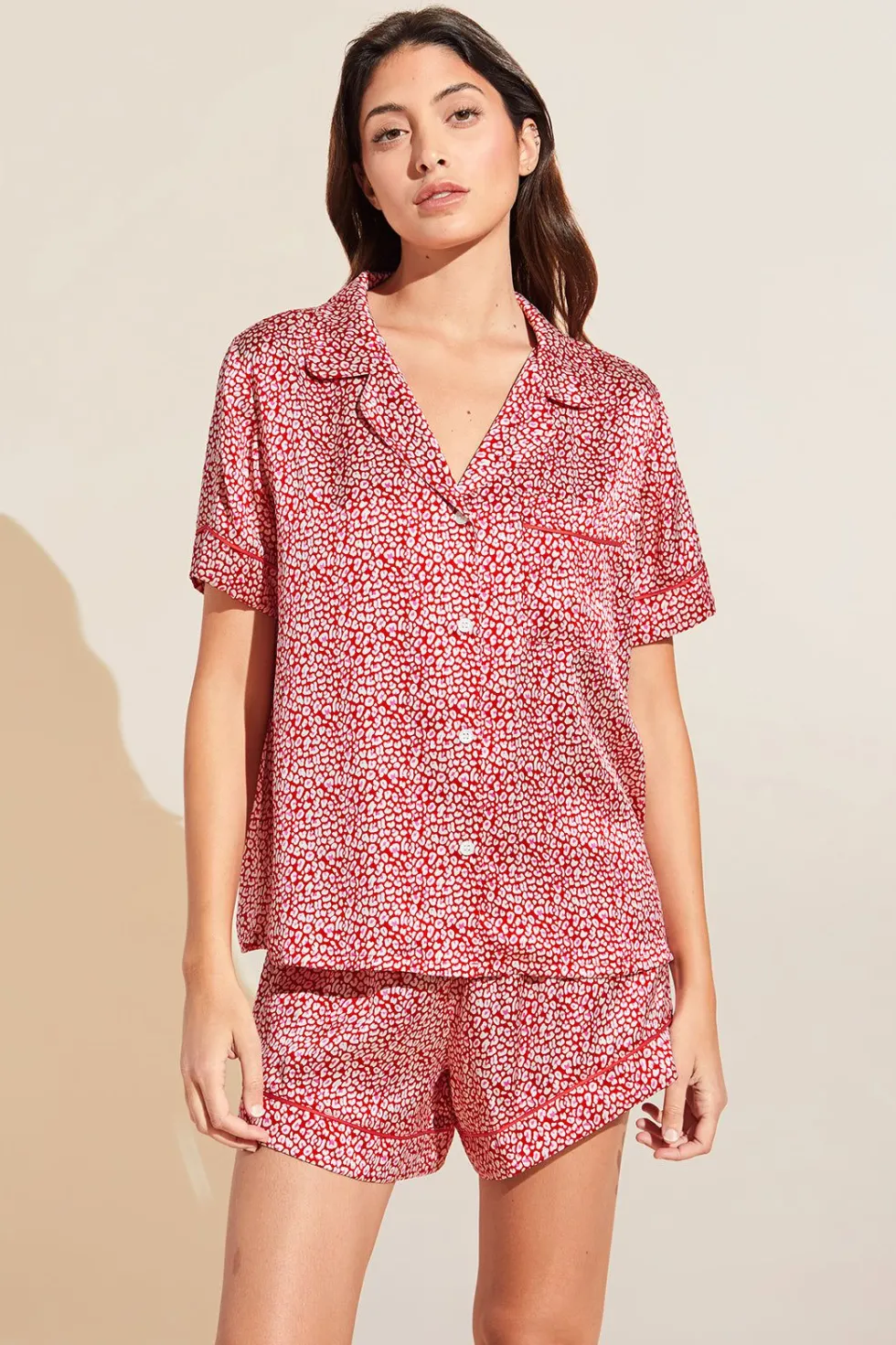 Inez Washable Silk Printed Short Pj Set-Eberjey New