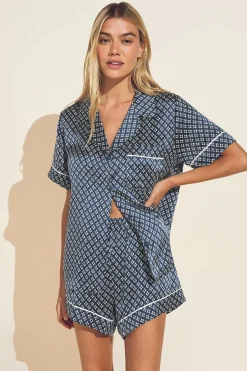 Inez Washable Silk Printed Short Pj Set-Eberjey Shop
