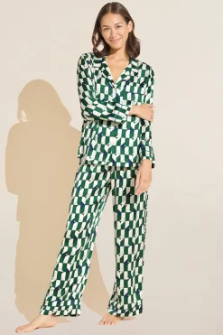 Inez Washable Silk Printed Long Pj Set-Eberjey New