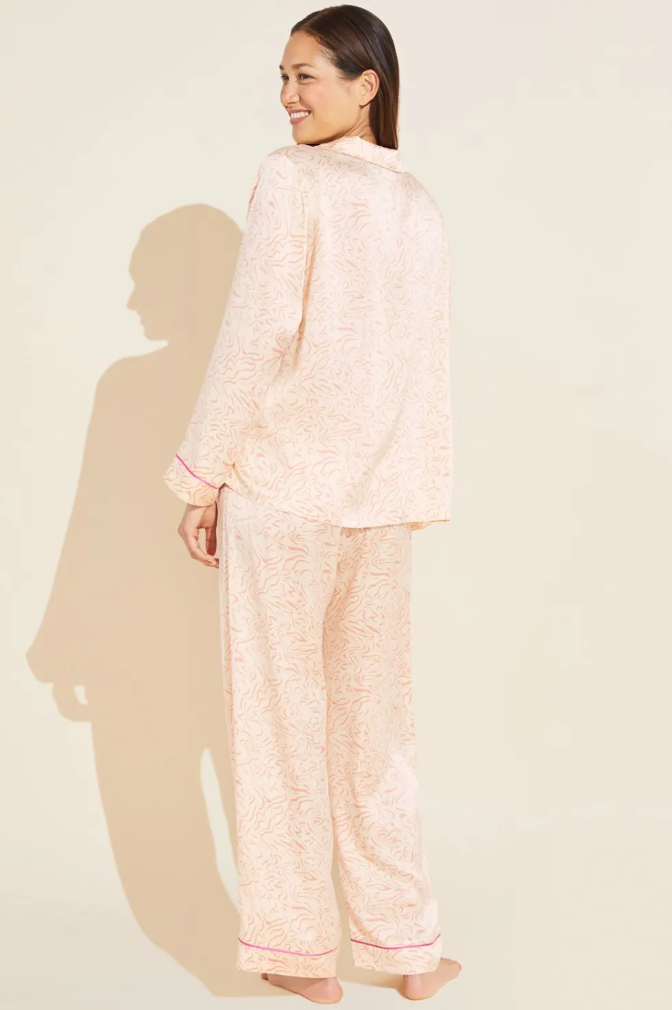 Inez Washable Silk Printed Long Pj Set-Eberjey New