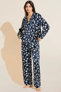 Inez Washable Silk Printed Long Pj Set-Eberjey Sale