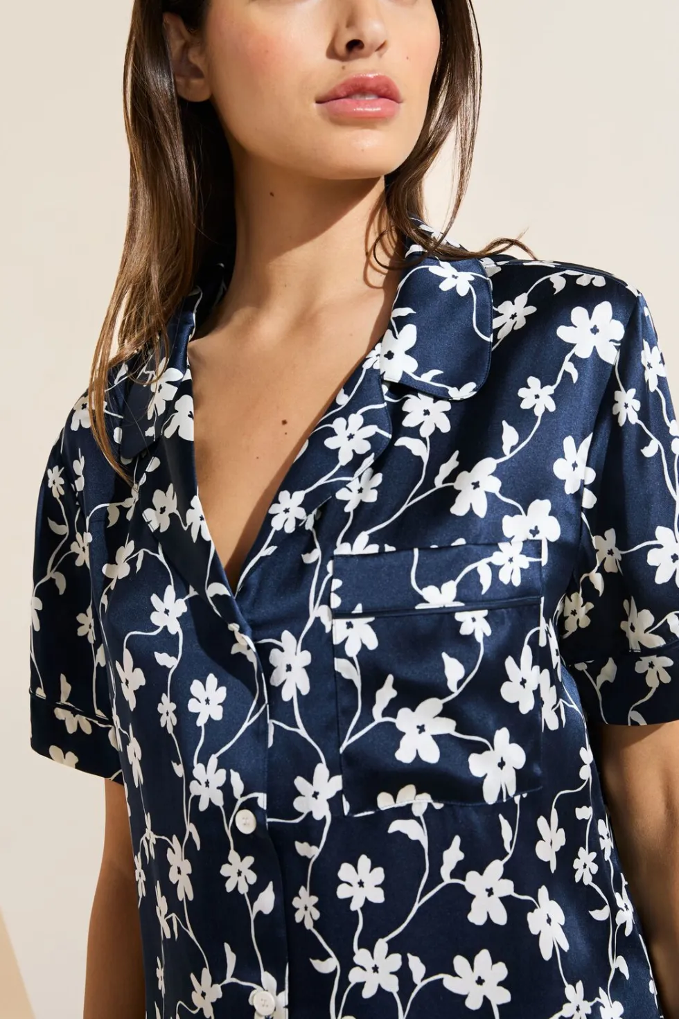 Inez Washable Silk Printed Short Pj Set-Eberjey Shop