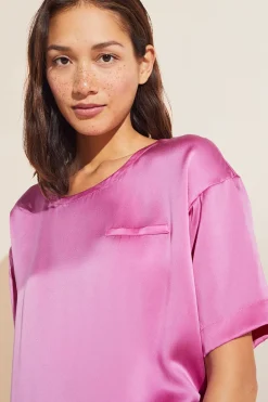 Inez Washable Silk Short Sleeve Tee & Boxer Pj Set-Eberjey Sale