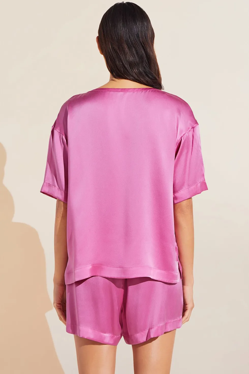 Inez Washable Silk Short Sleeve Tee & Boxer Pj Set-Eberjey Sale