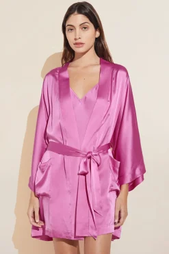 Inez Washable Silk Short Robe-Eberjey Outlet
