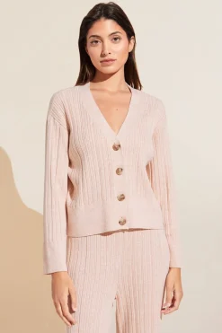 Infinite Organic Cotton Blend Sweater Rib Cardigan-Eberjey Clearance