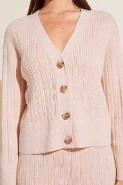 Infinite Organic Cotton Blend Sweater Rib Cardigan-Eberjey Clearance