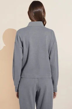 Luxe Sweats Zip Pullover-Eberjey Flash Sale
