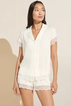 Malou Tencel Modal Shortie Short Pj Set-Eberjey Hot