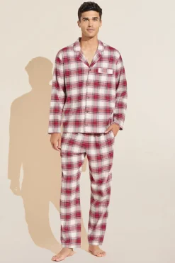 Mens Flannel Long Pj Set-Eberjey Flash Sale