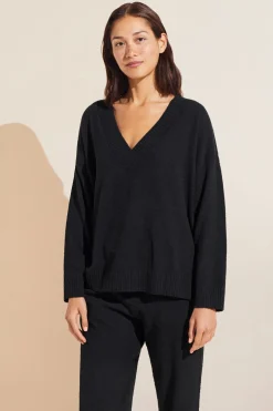 Recycled Boucle Boyfriend Oversized V-Neck Sweater-Eberjey Online