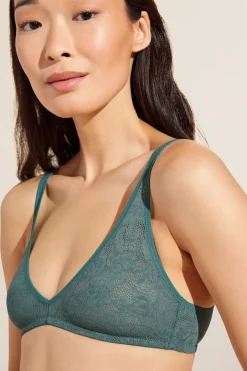 Soft Stretch Recycled Lace Plunge Bralette-Eberjey Clearance
